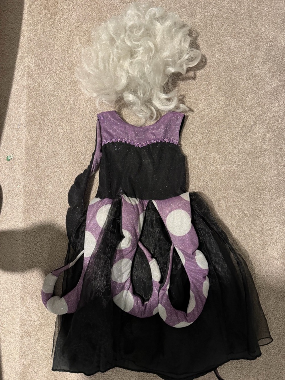 Kids Ursula Purple and Black Octopus Costume Dress - Size 7